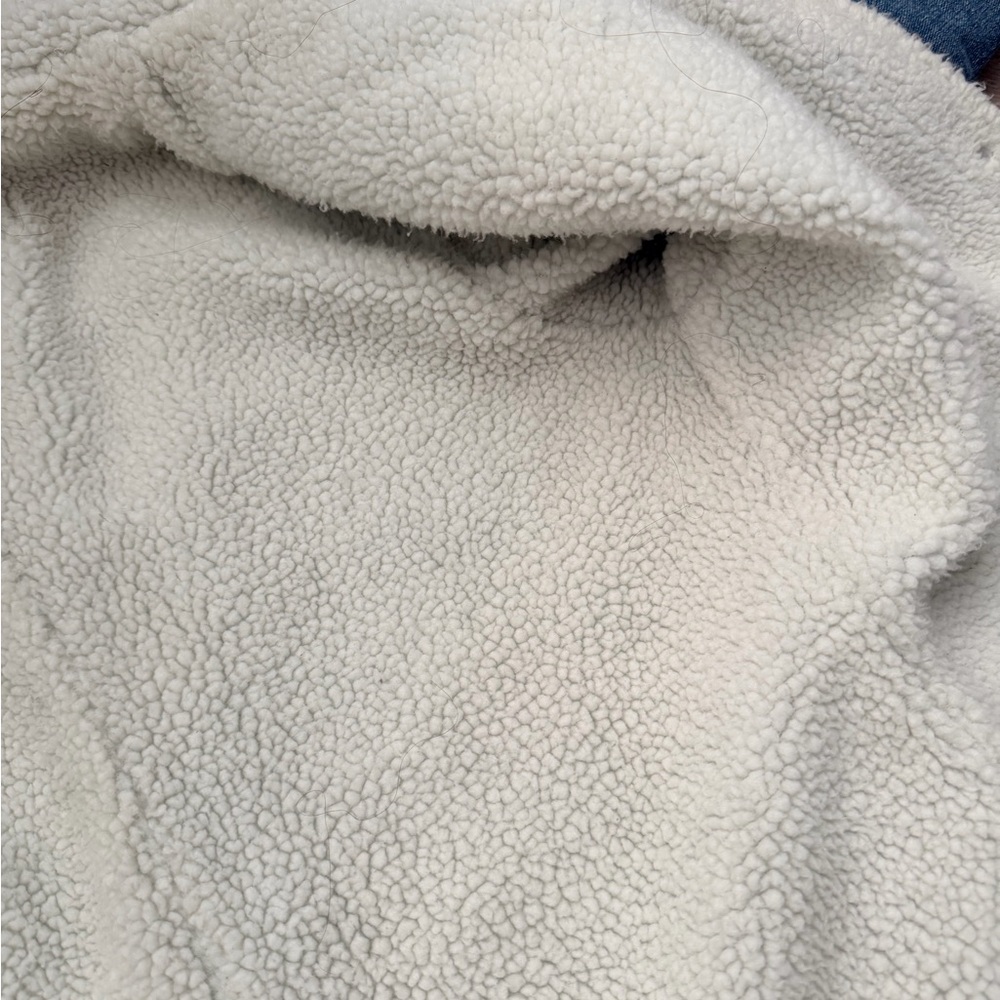 Denim Sherpa-Lined Women's Coat - Picture 4 of 6